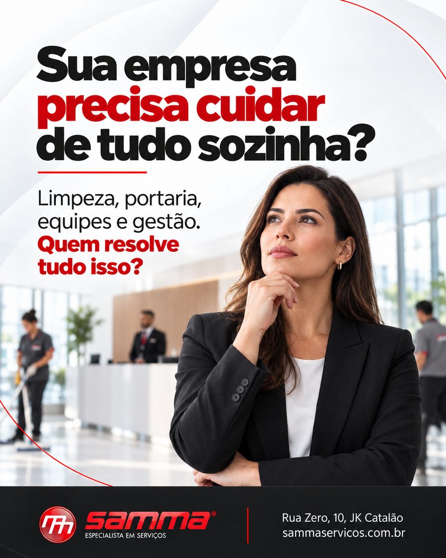 Post: Sua empresa precisa cuidar de tudo sozinha? Limpeza, portaria, equipes e gestão.